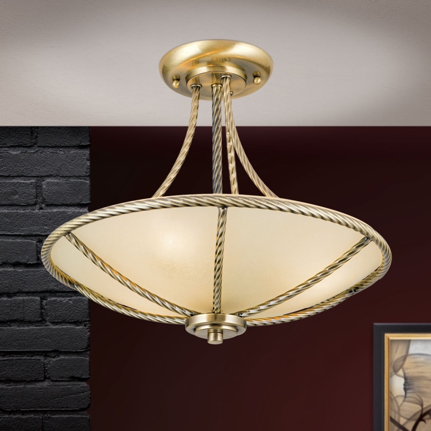 Pendelkrona MAURO 3xE27/60W/230V diameter 42 cm brons
