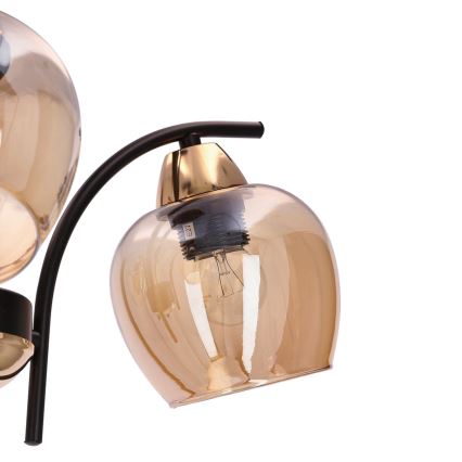 Pendelkrona MERRA 3xE27/40W/230V svart/beige