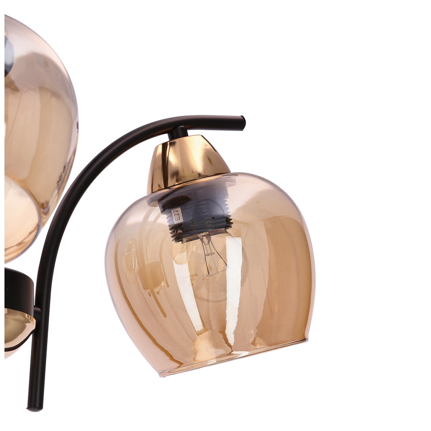 Pendelkrona MERRA 3xE27/40W/230V svart/beige
