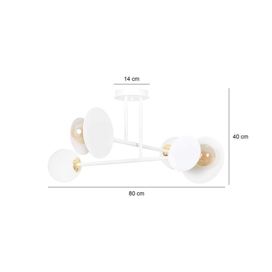Pendelkrona MINERVA 2xE27/15W + 2xE14/10W/230V vit