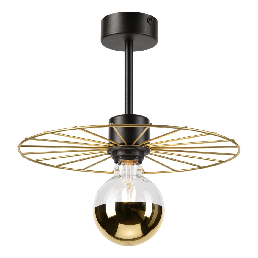 Pendelkrona MONTANA 1xE27/15W/230V diameter 30 cm guld/svart