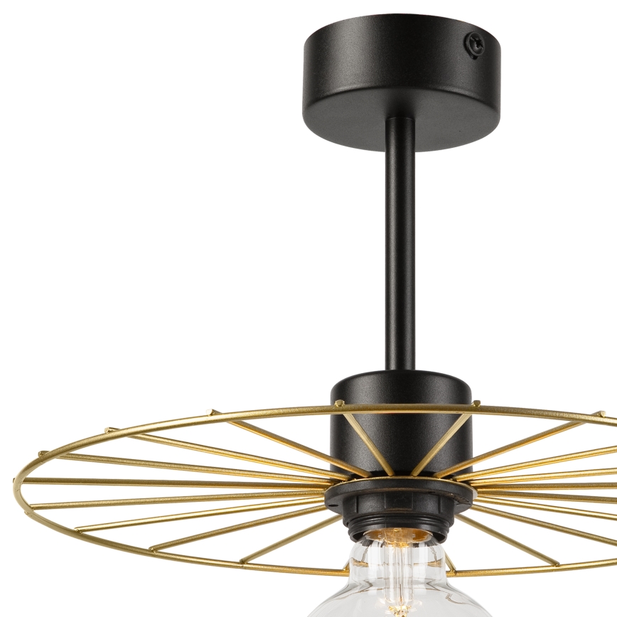 Pendelkrona MONTANA 1xE27/15W/230V diameter 30 cm guld/svart