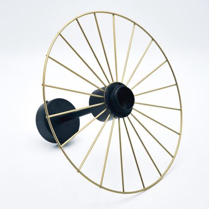 Pendelkrona MONTANA 1xE27/15W/230V diameter 30 cm guld/svart