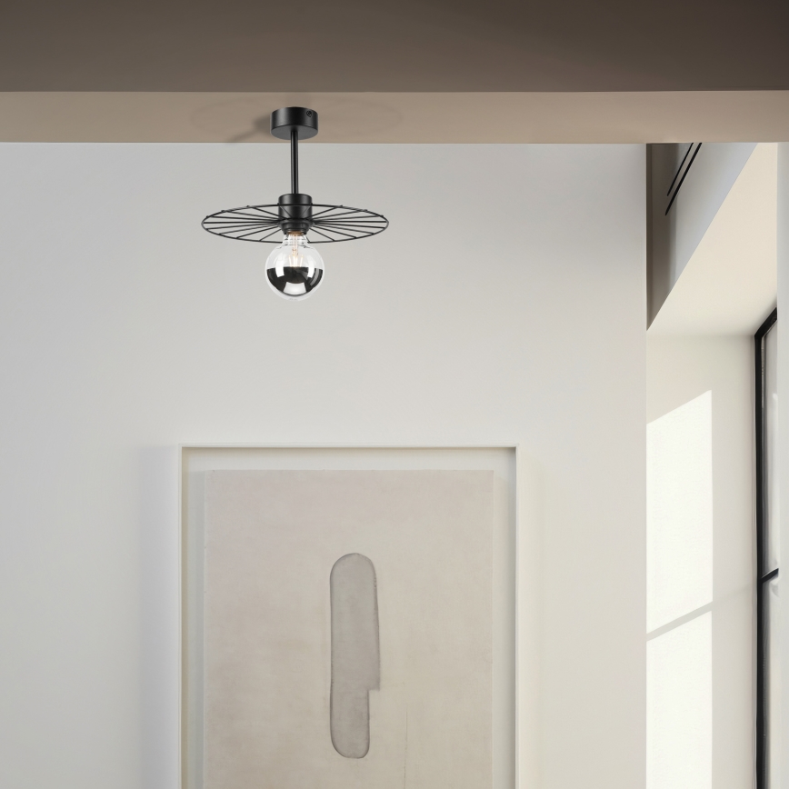Pendelkrona MONTANA 1xE27/15W/230V diameter 30 cm svart