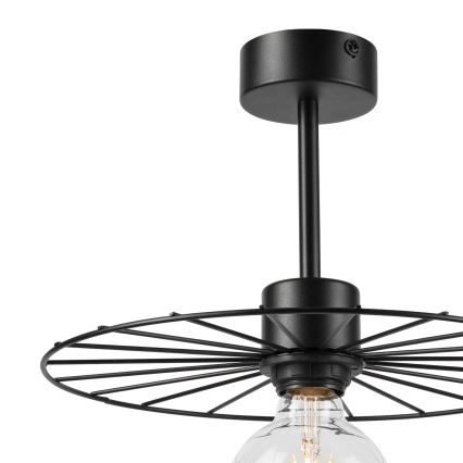 Pendelkrona MONTANA 1xE27/15W/230V diameter 30 cm svart