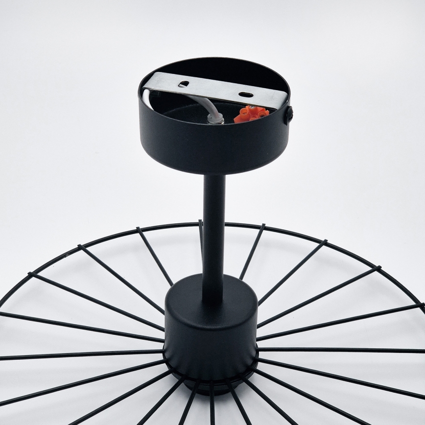 Pendelkrona MONTANA 1xE27/15W/230V diameter 30 cm svart