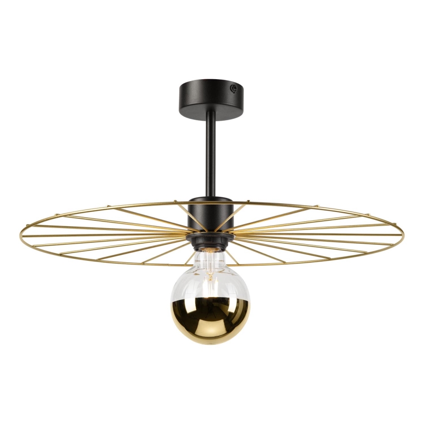 Pendelkrona MONTANA 1xE27/15W/230V diameter 45 cm guld/svart