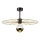 Pendelkrona MONTANA 1xE27/15W/230V diameter 45 cm guld/svart