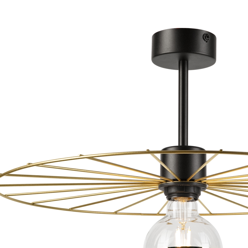 Pendelkrona MONTANA 1xE27/15W/230V diameter 45 cm guld/svart