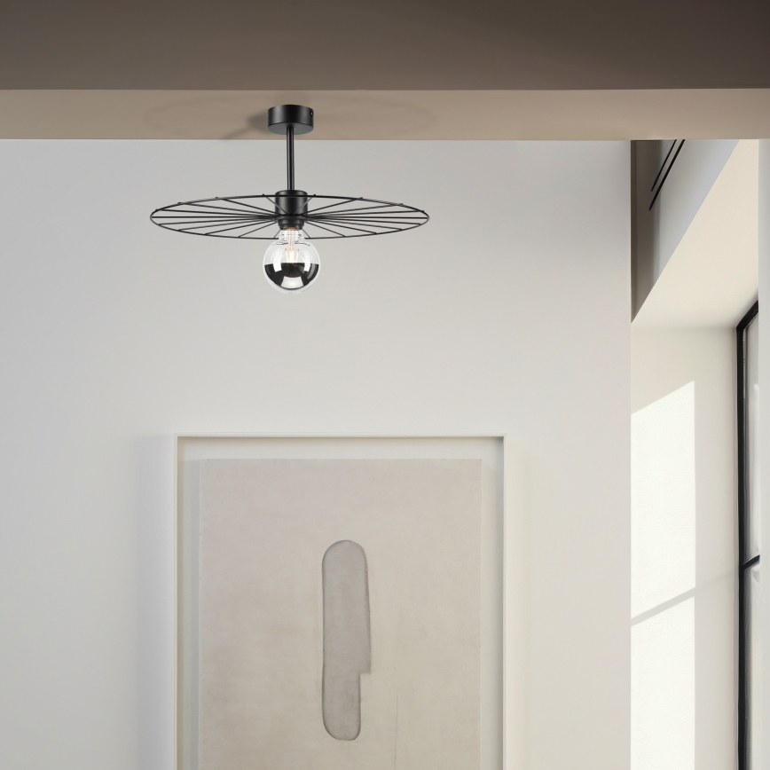 Pendelkrona MONTANA 1xE27/15W/230V diameter 45 cm svart