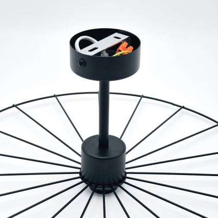 Pendelkrona MONTANA 1xE27/15W/230V diameter 45 cm svart