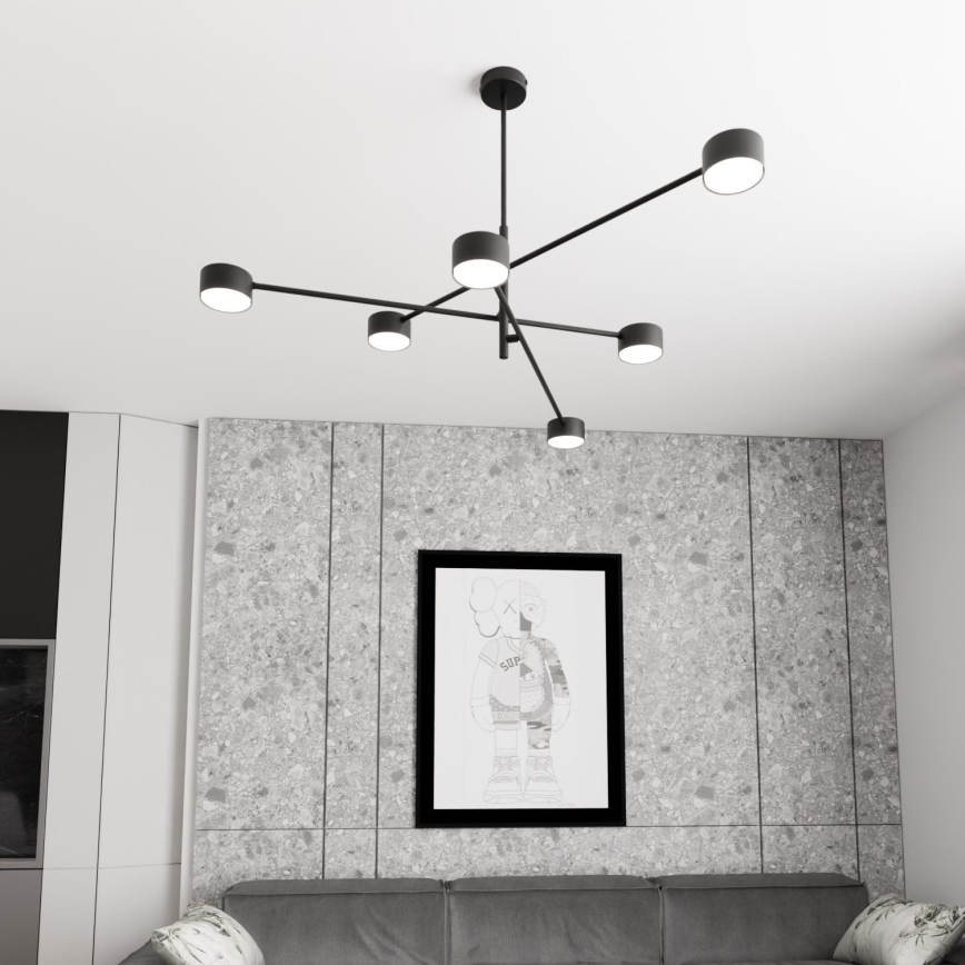 Pendelkrona NATSU 6xGX53/12W/230V svart