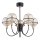 Pendelkrona PETRA 5xE14/10W/230V svart/guld
