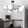 Pendelkrona PREGOS 6xE14/10W/230V svart/vit