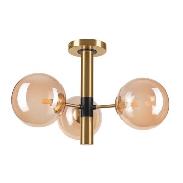 Pendelkrona ROLLO 3xG9/5W/230V guld/rökig beige