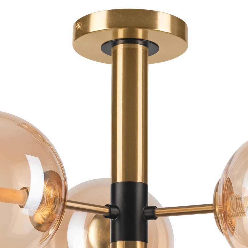 Pendelkrona ROLLO 3xG9/5W/230V guld/rökig beige