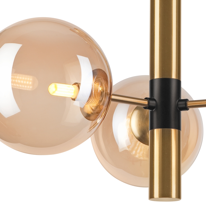 Pendelkrona ROLLO 3xG9/5W/230V guld/rökig beige
