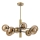 Pendelkrona ROLLO 8xE14/5W/230V guld/rökig beige