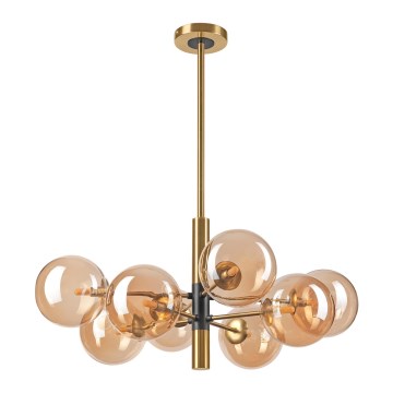Pendelkrona ROLLO 8xG9/5W/230V guld/rökig beige