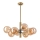 Pendelkrona ROLLO 8xG9/5W/230V guld/rökig beige