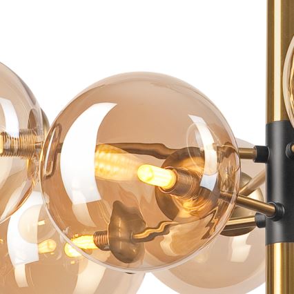 Pendelkrona ROLLO 8xG9/5W/230V guld/rökig beige