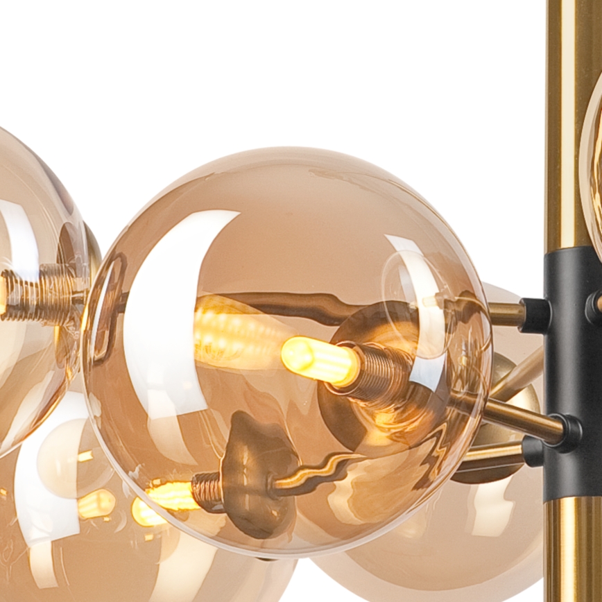 Pendelkrona ROLLO 8xG9/5W/230V guld/rökig beige