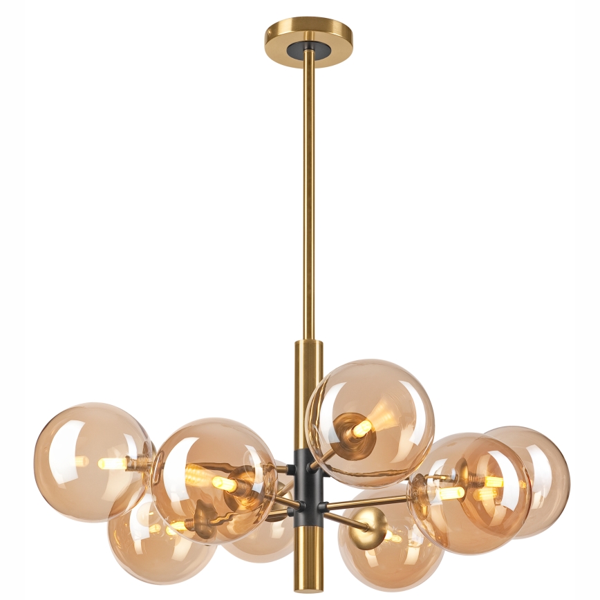 Pendelkrona ROLLO 8xG9/5W/230V guld/rökig beige