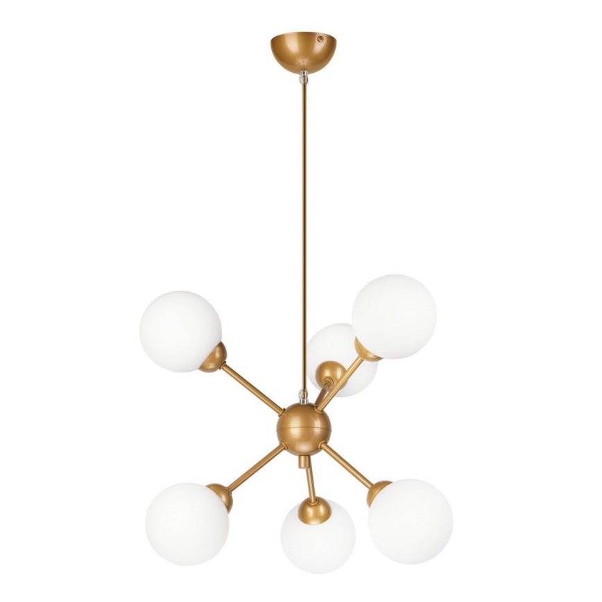 Pendelkrona RUBBY BALL 6xG9/5W/230V guld