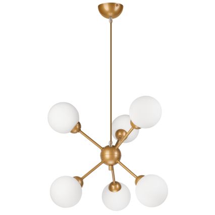 Pendelkrona RUBBY BALL 6xG9/5W/230V guld