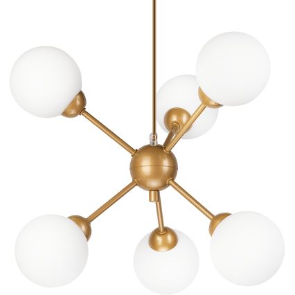 Pendelkrona RUBBY BALL 6xG9/5W/230V guld