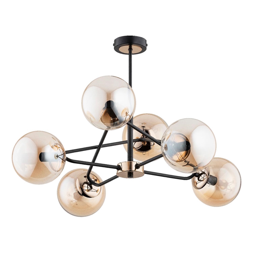 Pendelkrona SAGITO 6xE14/10W/230V guld