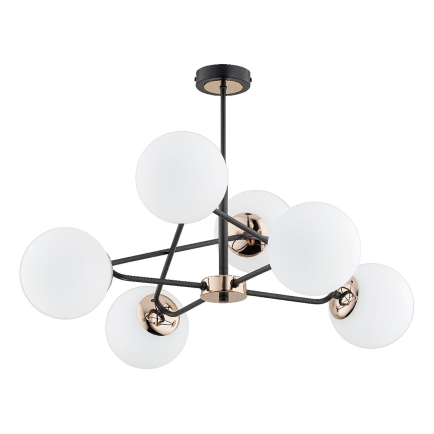 Pendelkrona SAGITO 6xE14/10W/230V guld