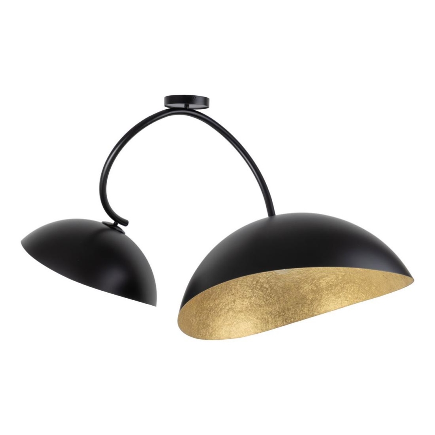 Pendelkrona SPACE 2xE27/60W/230V svart/guld