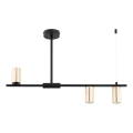 Pendelkrona URANOS 3xGU10/10W/230V svart/guld