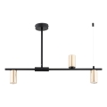 Pendelkrona URANOS 3xGU10/10W/230V svart/guld
