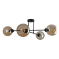 Pendelkrona VASCO 4xE27/60W/230V svart/rökig beige