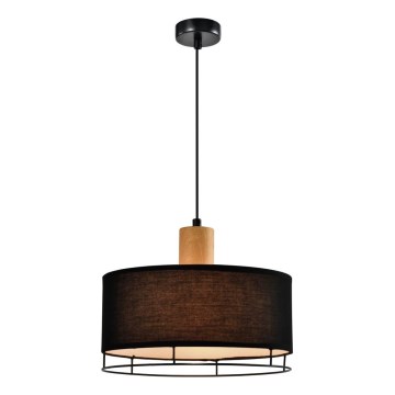 Pendellampa ARDI 1xE27/40W/230V svart/brun