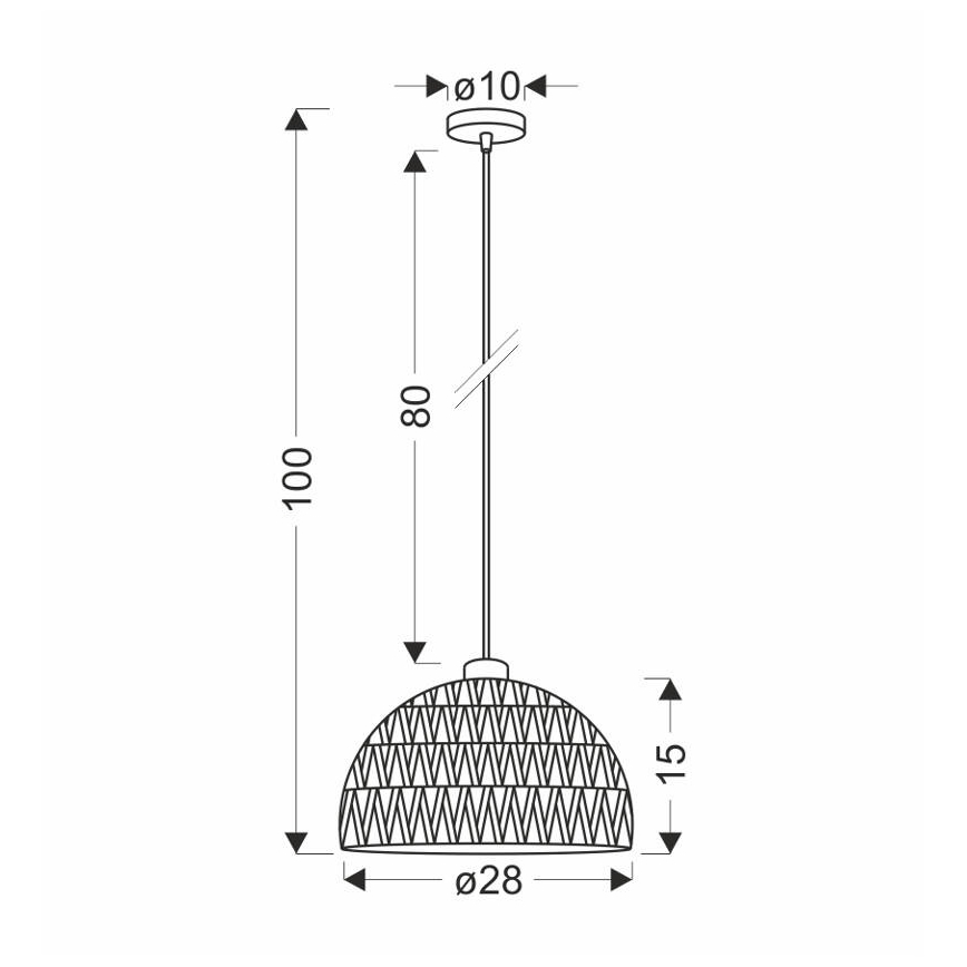 Pendellampa BALLI 1xE27/40W/230V beige