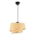 Pendellampa BARETTE 1xE27/60W/230V beige/glans krom
