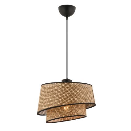 Pendellampa BARETTE 1xE27/60W/230V brun / svart