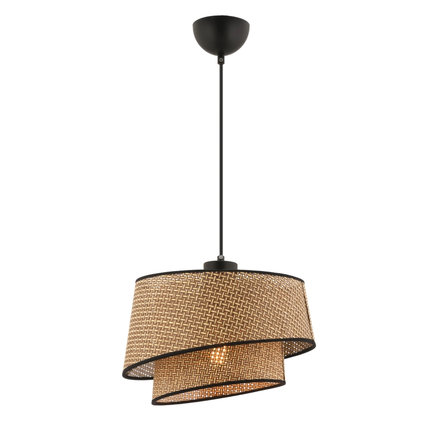 Pendellampa BARETTE 1xE27/60W/230V brun / svart