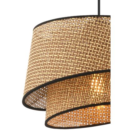 Pendellampa BARETTE 1xE27/60W/230V brun / svart