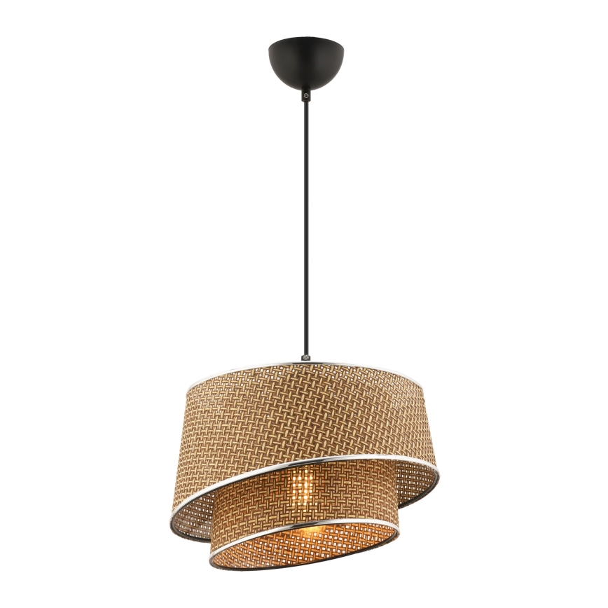Pendellampa BARETTE 1xE27/60W/230V brunt/blank krom