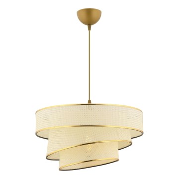 Pendellampa COUPER 1xE27/60W/230V vit/guld