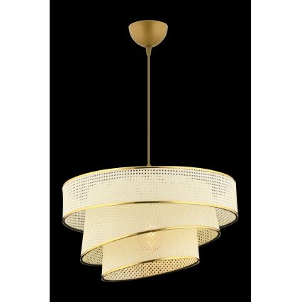 Pendellampa COUPER 1xE27/60W/230V vit/guld