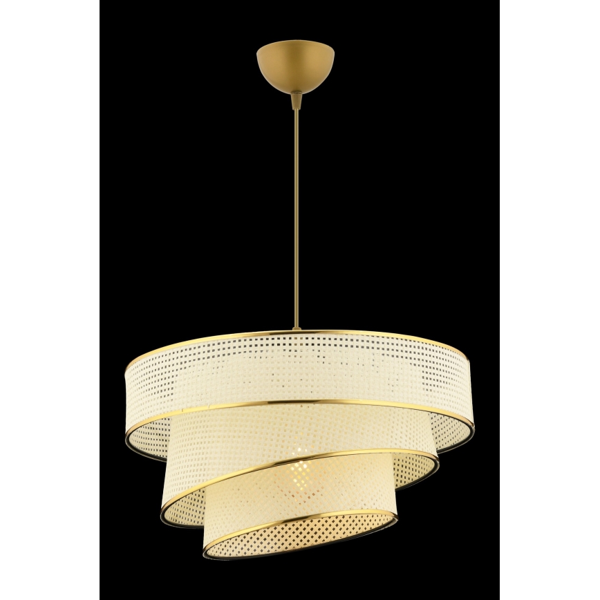 Pendellampa COUPER 1xE27/60W/230V vit/guld