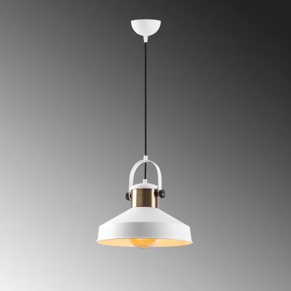 Pendellampa DODO 1xE27/40W/230V vit/bronze