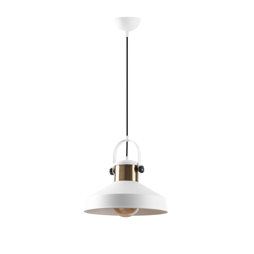 Pendellampa DODO 1xE27/40W/230V vit/bronze