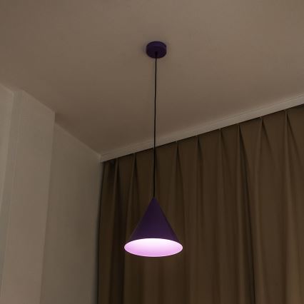 Pendellampa ETNA II på sladd 1xE27/15W/230V, Ø 25 cm, lila
