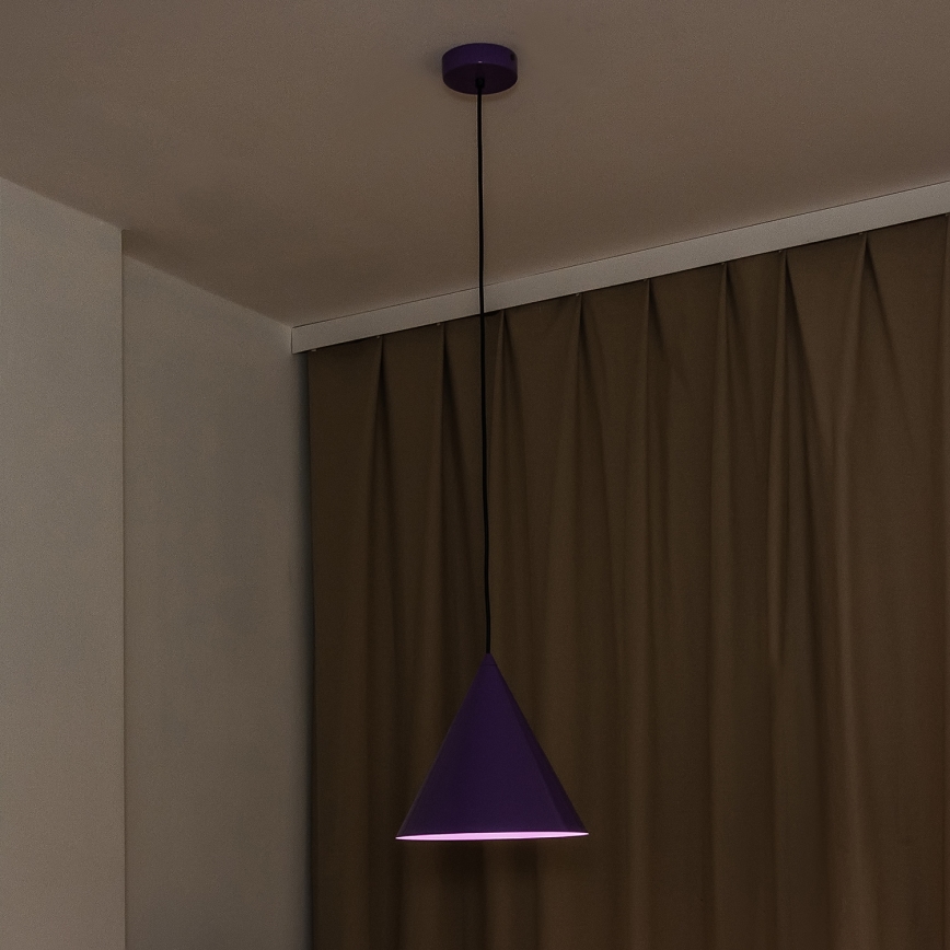 Pendellampa ETNA II på sladd 1xE27/15W/230V, Ø 25 cm, lila
